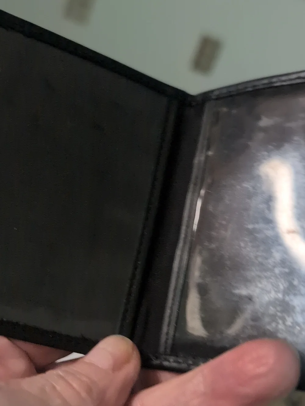 Ralph Lauren Black Leather Bifold Wallet with Embossed Polo